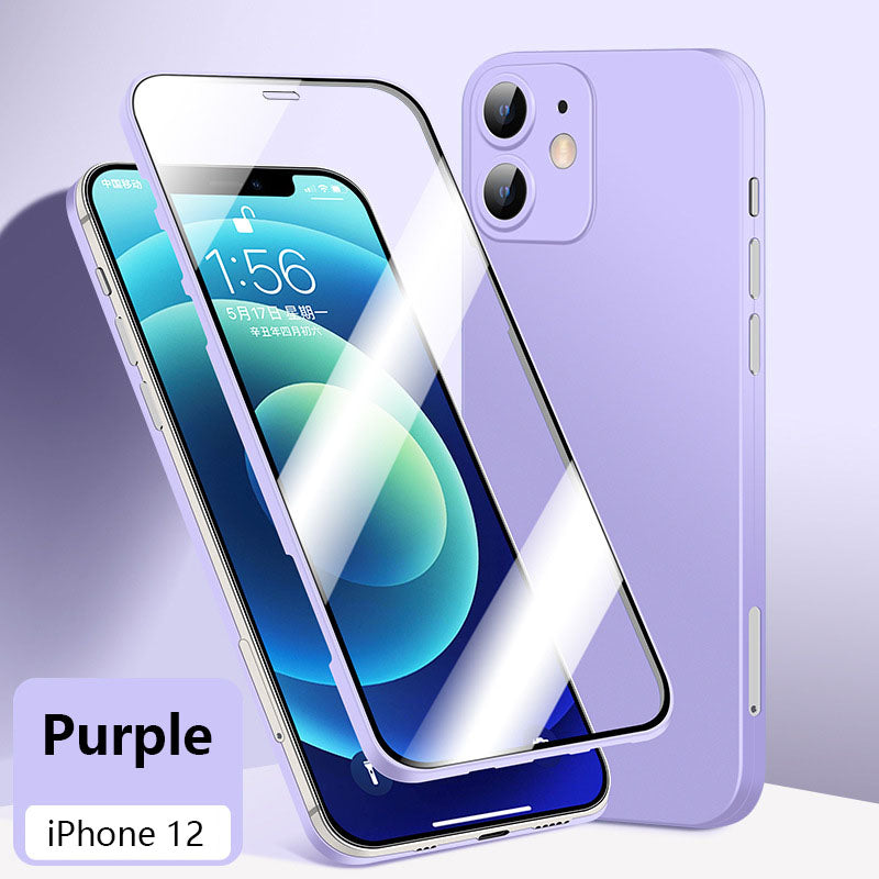 2022 Double-sided All-inclusive Tempered Film Integrally Shell Membrane Protective Case For iPhone - {{ shop_name}} varyfun