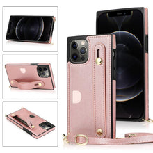 Load image into Gallery viewer, 2021 Luxury Brand Leather Stand Holder Square Case For iPhone 12 Pro Max Mini 11 XS XR 6 7 8 Plus SE 2020 Cover - {{ shop_name}} varyfun
