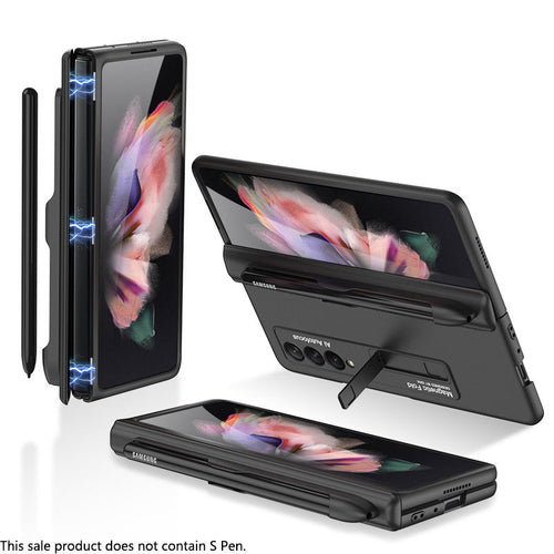 2022 Magnetic Frame Plastic Stand All-included Case With S Pen Slot For Samsung Galaxy Z Fold 3 5G - {{ shop_name}} varyfun