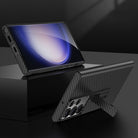 Carbon Fiber Pattern Phone Case With Invisible Bracket For Samsung Galaxy S23 Ultra Plus - {{ shop_name}} varyfun