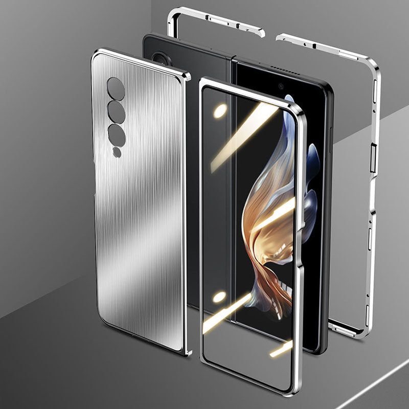 2022 Samsung Galaxy Z Fold 3 Magnetic Brushed Metal Anti-fall Protective Cover - {{ shop_name}} varyfun