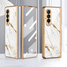 Tempered Glass Plating Case For Samsung Galaxy Z Fold 3 2 5G With Outer Screen Film - {{ shop_name}} varyfun