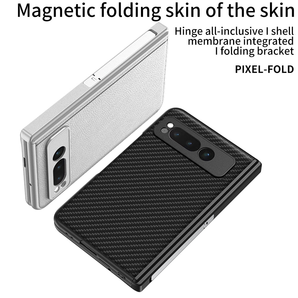 Magnetic Luxury Leather All-inclusive Invisible Bracket Phone Case For Google Pixel Fold