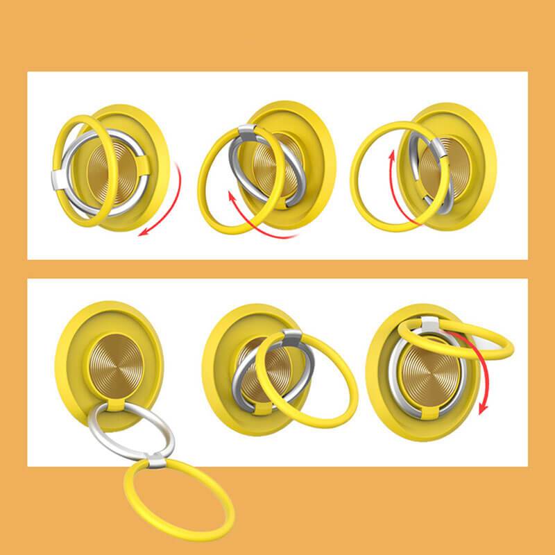 Creative Double Ring Bracket Four-corner Anti-fall Cover For iPhone - {{ shop_name}} pphonecover