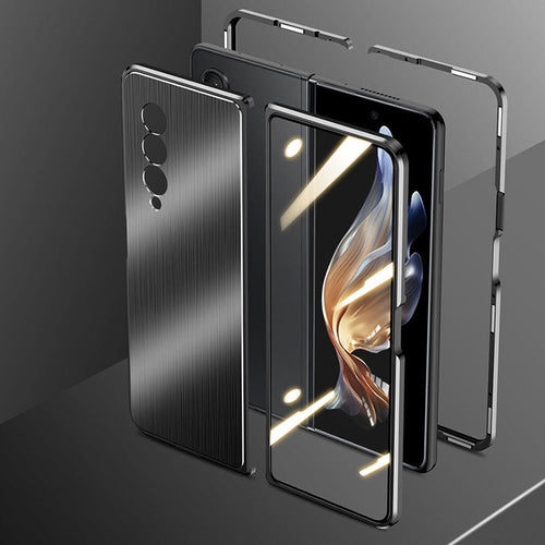 Samsung Galaxy Z Fold 3 Magnetic Brushed Metal Anti-fall Protective Cover - {{ shop_name}} Varyfun