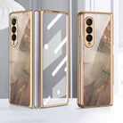 Tempered Glass Plating Case For Samsung Galaxy Z Fold 3 2 5G With Outer Screen Film - {{ shop_name}} varyfun