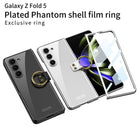 Transparent Samsung Galaxy Z Fold5 Plated Phantom Case with Exclusive Ring - mycasety2023 Mycasety