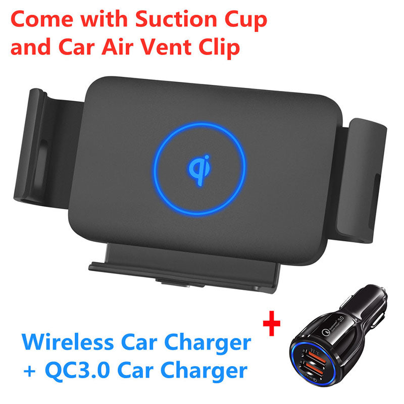Automatic Clamping Car Wireless Charger for Samsung Galaxy Z Fold 3 2 Note20 S20 iPhone 12 11 13 Max Air Vent Mount Phone Holder - {{ shop_name}} varyfun