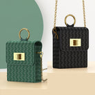 Luxury Leather Mini Phone Bag with Gold Chain For Samsung Galaxy Z Flip4 Flip3 5G - mycasety2023 Mycasety