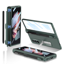 Load image into Gallery viewer, Magnetic Frame Plastic Stand Tempered Glass Screen All-included Case With Pen Slot For Samsung Galaxy Z Fold 3 5G - {{ shop_name}} Varyfun
