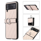 High-grade Rhombic Leather Ring Buckle For Samsung Galaxy Z Flip3/4 Case - mycasety2023 Mycasety