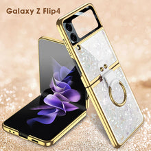 Load image into Gallery viewer, Electroplating Ring Bracket Suitable For Samsung Galaxy Z Flip3/4/5  Case
