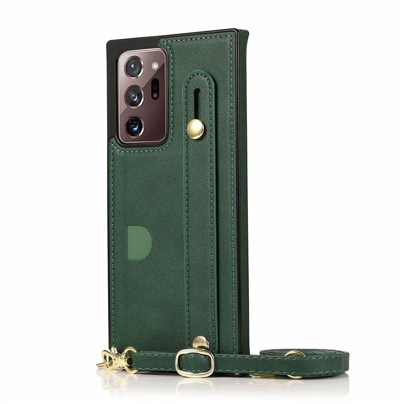 Luxury Brand Leather Stand Holder Square Case For Samsung Galaxy S21 S20 S10 Ultra Plus FE Note20 10 A71 A51 Cover - {{ shop_name}} varyfun