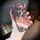 Luxury Camellia Transparent iPhone case with Lens Film - mycasety2023 Mycasety