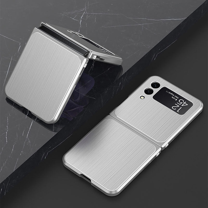 Samsung Galaxy Z Flip 3 Magnetic Brushed Metal Anti-fall Protective Cover - {{ shop_name}} varyfun