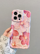 Luxurious Oil Painting Pink Rose Flower iPhone Case - {{ shop_name}} varyfun