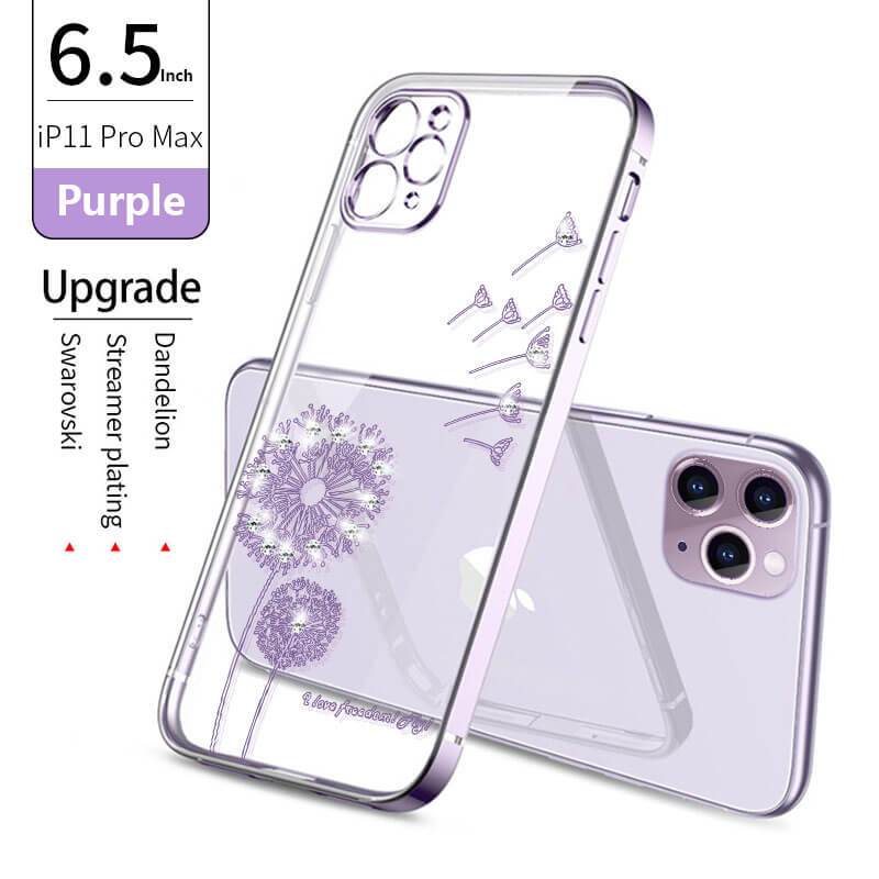 2021 Dandelion Diamonds Electroplating Case For iPhone 12 Pro Max Mini 11 XS XR 7 8 Plus SE 2020 Cover - {{ shop_name}} varyfun