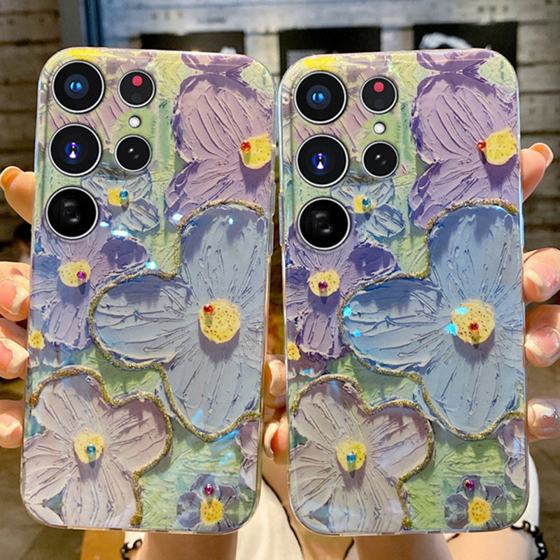 INS Hot Oil Painting Flower Samsung/iPhone Case - mycasety2023 Mycasety