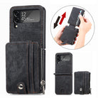 Wallet Case For Samsung Galaxy Z Flip4 Flip3 with Detachable Card Slot Kickstand Zipper - {{ shop_name}} varyfun