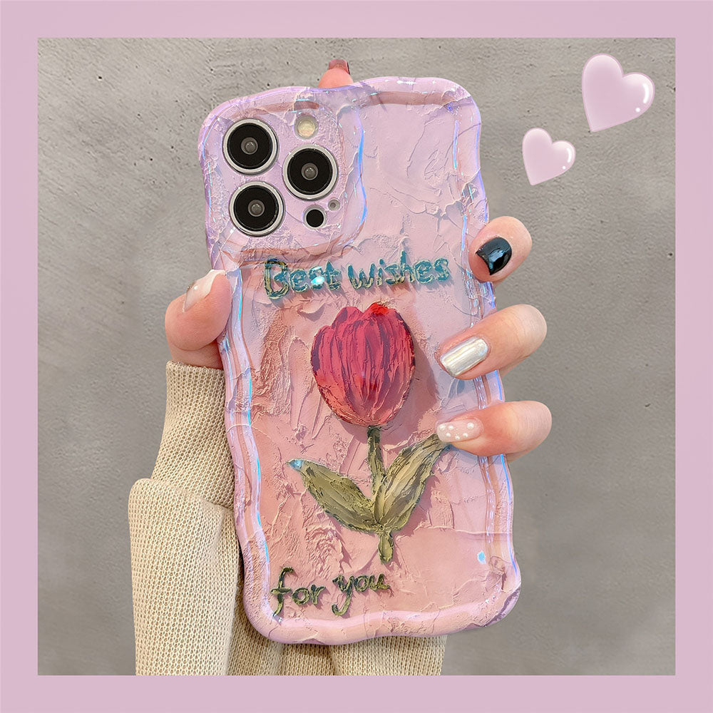 Premium Oil Painting Flower iPhone Case - {{ shop_name}} varyfun