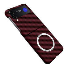 Load image into Gallery viewer, Samsung Galaxy Z Flip 4 | Magnetic Carbon Fiber Phone Case - mycasety2023 Mycasety
