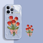 Oil Painting Tulip Liquid Glass iPhone Case - mycasety2023 Mycasety