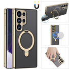 Magnetic Double-Sided Protection Metal Frame Phone Case With Invisible MagSafe Bracket For Samsung/iPhone - mycasety2023 Mycasety