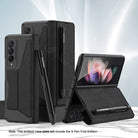 2022 Leather Pen Holder Armor Back Case For Samsung Galaxy Z Fold 3 5G - {{ shop_name}} varyfun