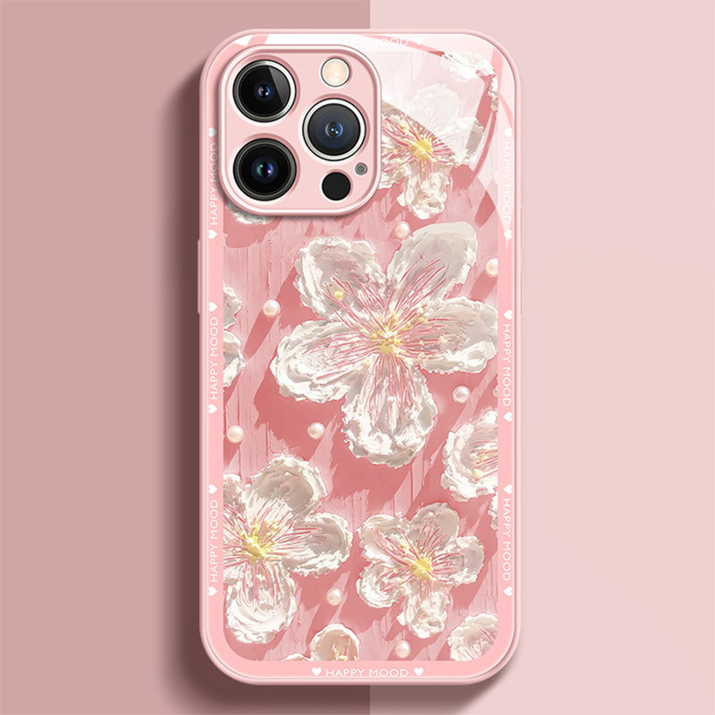 Ins Hot Oil Painting Flower iPhone Case - {{ shop_name}} varyfun