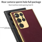 Electroplated Leather Case for Samsung Galaxy S23 S22 Ultra Plus - mycasety2023 Mycasety