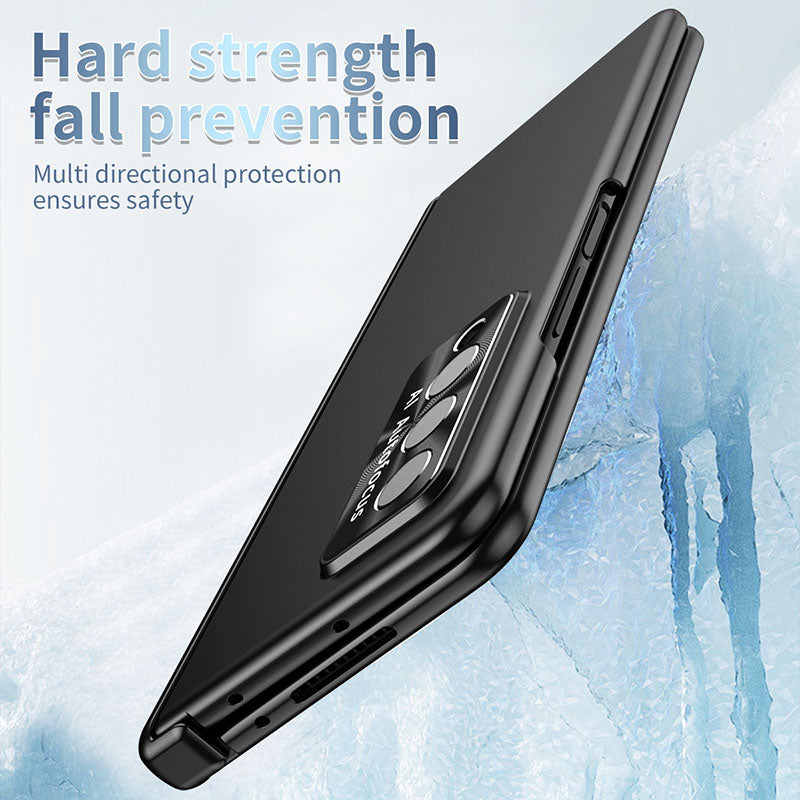Luxury Magnetic Hinge Pen Holder Full Protection Case For Samsung Galaxy Z Fold3 Fold4 5G With Tempered Glass Film - {{ shop_name}} varyfun