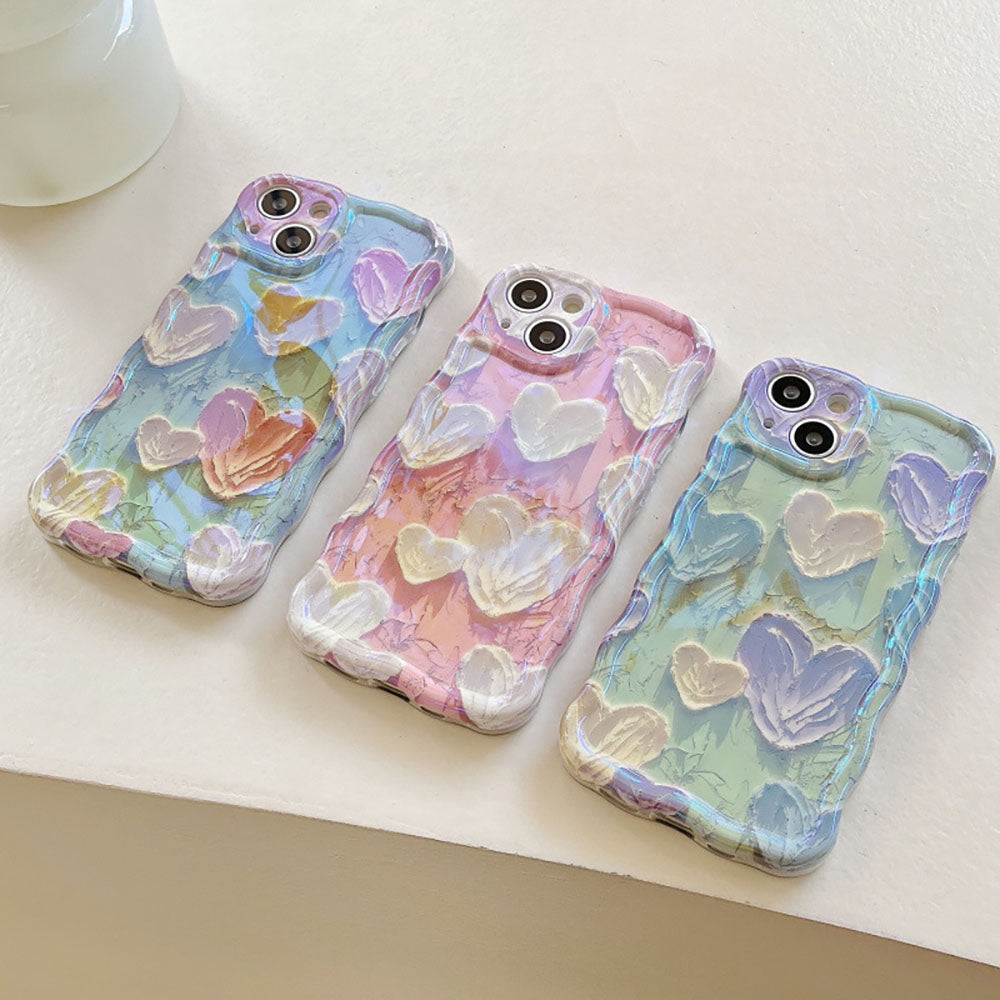 Oil painting heart iPhone case - {{ shop_name}} varyfun