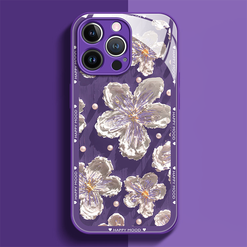 Ins Hot Oil Painting Flower iPhone Case - {{ shop_name}} varyfun