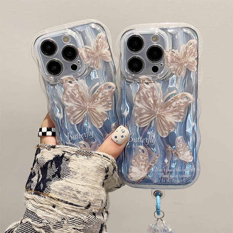 Wavy Fairy Butterfly Chain iPhone Case - mycasety2023 Mycasety