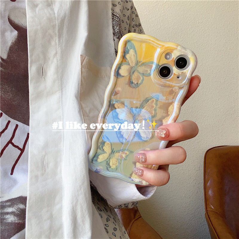 Oil Painting Gradient Butterfly iPhone Case - {{ shop_name}} varyfun