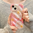 Pink Oil Painting Flower iPhone Case - mycasety2023 Mycasety