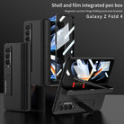 Magnetic Hinge Holder Protective Pen Case Leather Phone Case With Back Screen Glass For Samsung Galaxy Z Fold3 Fold4 Fold5 5G - mycasety2023 Mycasety