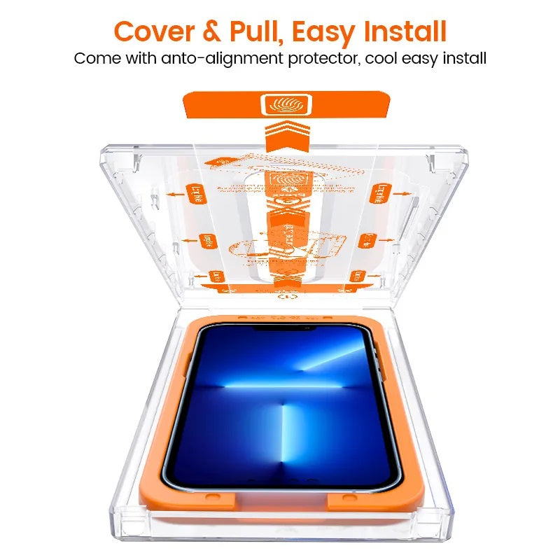 HD Transparent Screen Protector For iPhone With Dust-free Film Cabin - {{ shop_name}} varyfun