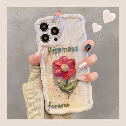 Premium Oil Painting Flower iPhone Case - {{ shop_name}} varyfun