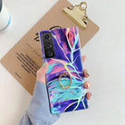 2022 Laser Marble Pattern Ring Holder Protective Cover For Samsung Galaxy - {{ shop_name}} varyfun