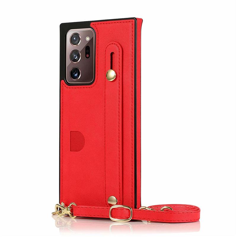 Luxury Brand Leather Stand Holder Square Case For Samsung Galaxy S21 S20 S10 Ultra Plus FE Note20 10 A71 A51 Cover - {{ shop_name}} varyfun
