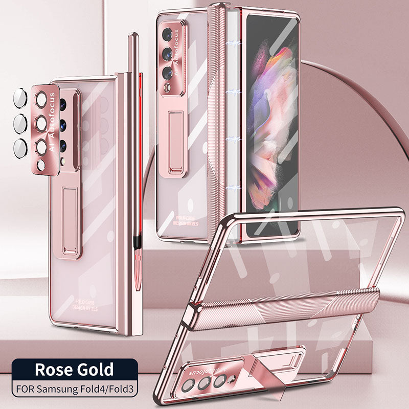 Luxury Magnetic Hinge Transparent Case For Samsung Galaxy Z Fold4 Fold3 5G - varyfun.com