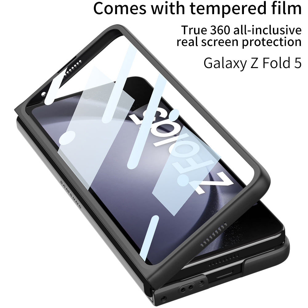 Ultra-thin Samsung Galaxy Z Fold5 Full Inclusive Leather Case with Film & Sliding Window Shell - mycasety2023 Mycasety