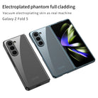 Electroplated Phantom Galaxy Z Fold 5 Case with Front Screen Tempered Glass Protector & Ring - mycasety2023 Mycasety