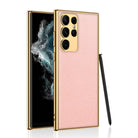 Electroplated Leather Case for Samsung Galaxy S23 S22 Ultra Plus - mycasety2023 Mycasety