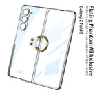 Transparent Samsung Galaxy Z Fold5 Plated Phantom Case with Exclusive Ring - mycasety2023 Mycasety