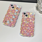 Purple Oil Painting Flower Wristband Chain iPhone Case - {{ shop_name}} varyfun