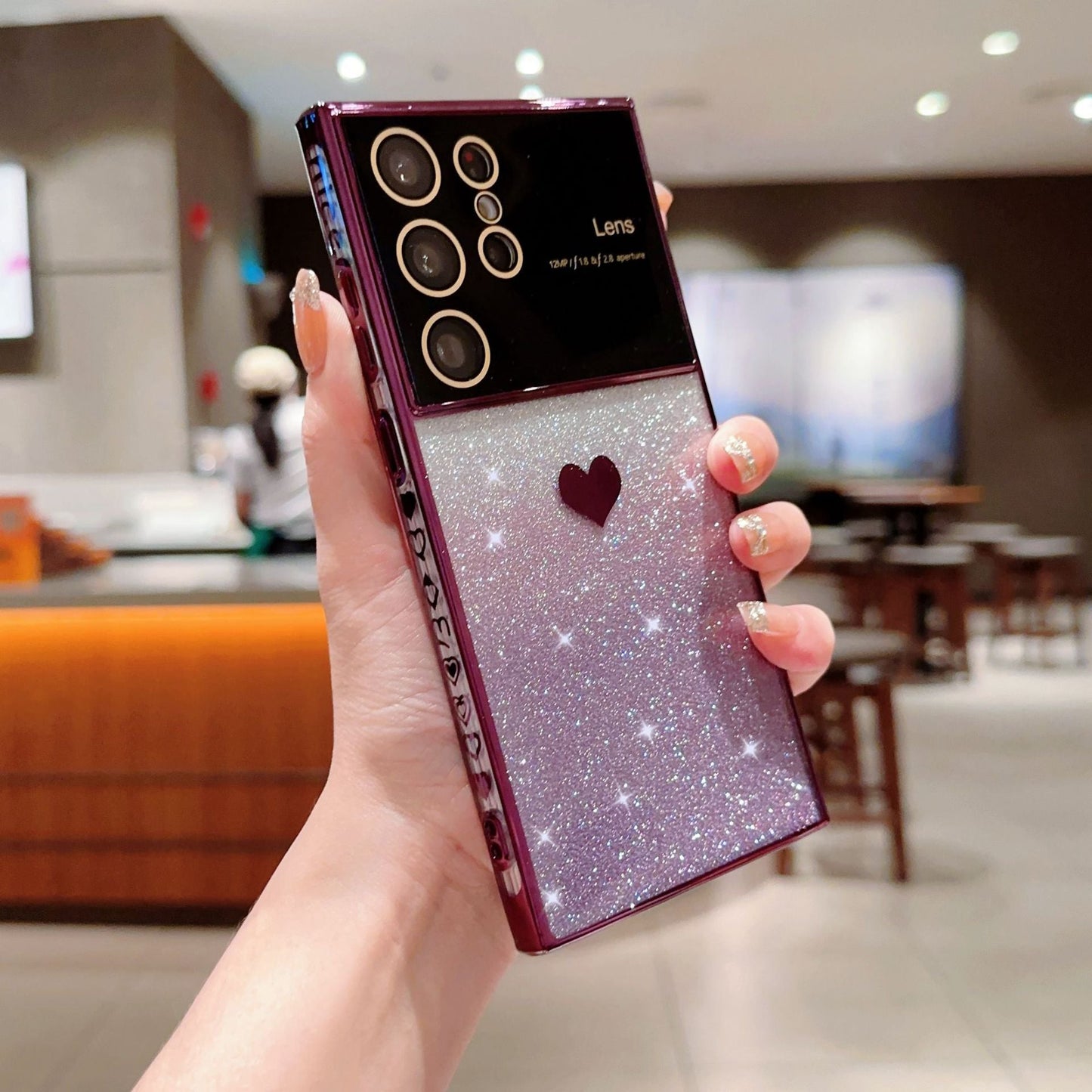 Ins Hot Glitter Powder Bling Protective Phone Case For Samsung Galaxy