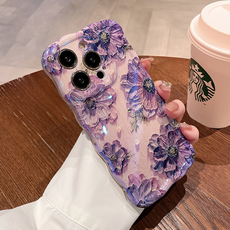 Gentle Oil Painting Flower iPhone Case - mycasety2023 Mycasety