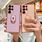 Luxury Electroplating Stand Ring Holder Phone Case With Finger Ring For Samsung - {{ shop_name}} varyfun